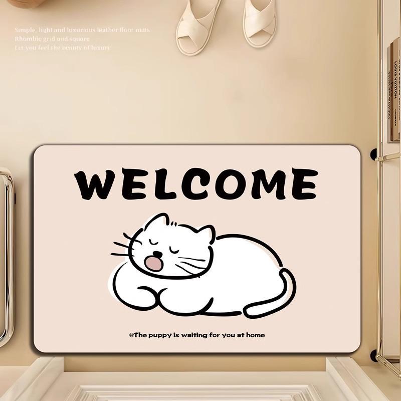 Animation cartoon diatom mud bathroom absorbent floor mat household door mat toilet shower room non-slip quick-drying floor mat