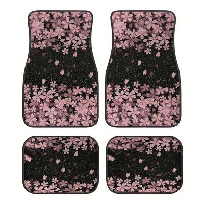 4pcs/Set Universal Car Front/Rear Foot Mats, All-Weather Fit For Cars, Crossovers And Trucks