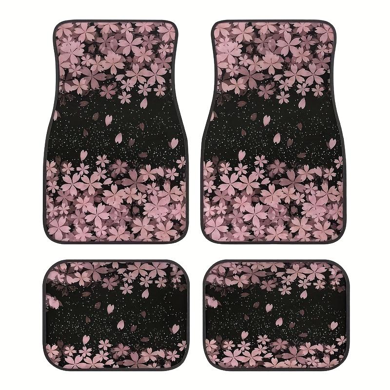 

4pcs/Set Universal Car Front/Rear Foot Mats, All-Weather Fit For Cars, Crossovers And Trucks 4pcs Cherry Blossoms
