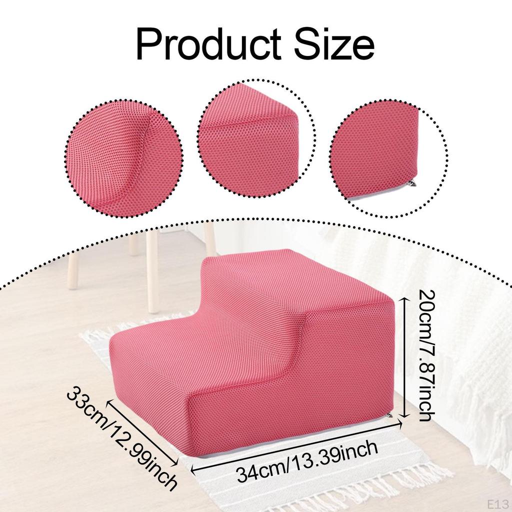 Scară pentru câini cu 2 trepte pentru animale de companie mici, rampă lavabilă cu bază antiderapantă, acces la canapea și fereastră