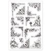 PVC Plastic Stamps for DIY Scrapbooking Photo Album Decorative Cards Making Stamp Sheets Flower Pattern 16x11x0.3cm