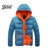 Waterproof Winter Down Men Padded Color Windproof Coat Contrast for Outdoor