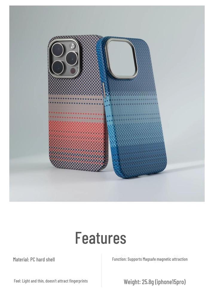 iPhone 17 Pro Max Kevlar Magnetic Case - Full Coverage Protective Case for Apple Devices