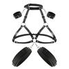 Sex Restraints Strap SM Bondage Gear Toy Leather BDSM Body Chest Harness Handcuffs Leg Cuffs Adults Accessories