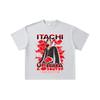 260 GSM Double Yarn 32 Count 100% Cotton Naruto V22 Itachi Print Unisex Heavy Cotton T Shirt
