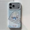 Festive Snowman Light Blue Winter Design Snowflake Sweet Phone Case for iPhone 17 16 15 14 11 12 13 Pro Max Plus Back Cover