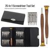 25-in-1 Magnetic Leather Wallet Screwdriver Set with High-Quality Aluminum Alloy Bits