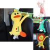 Cute Car Tissue Box For Backseat Plush Material Cartoon Character Design