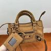 Premium Retro Mattes Leder Rindsleder Lokomotive Mini-Tragetasche Handtasche mit großem Fassungsvermögen Schulter-Umhängetasche