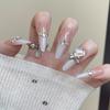 Wearing Nail Advanced Sense Spring and Summer Flash Diamond Butterfly Handmade Nail Piece Spice Girl Wearing Nail Piece