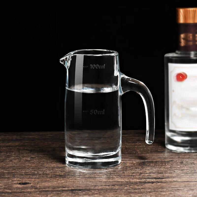 

LISM 100ml Measured Glass Wine Decanter with Handle - 6 Pack