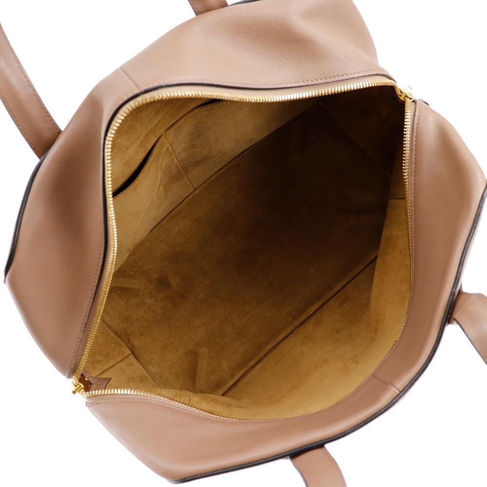LOEWE goya weekender Boston bag Brown Calfskin Women Used