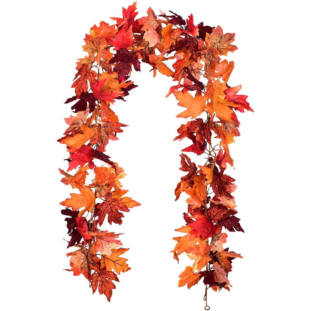 Şükran Günü Sonbahar Yaprakları Sarkıt Garland Sarmaşık Yaprakları Dekorasyonu Sonbahar Akçaağaç Yaprağı Sarmaşıkları Düğün Partisi Ev Dekorasyonu İçin