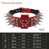Wide Luxurious Leather Dog Collar Sharp Spike Studded Dog Collars for Rottweiler Pitbull Large X-Large Training Dogs