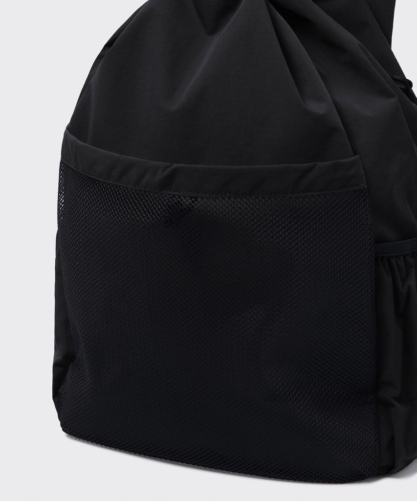Musinsa Standard Ripstop Mesh Pocket Drawstring Backpack [Black]