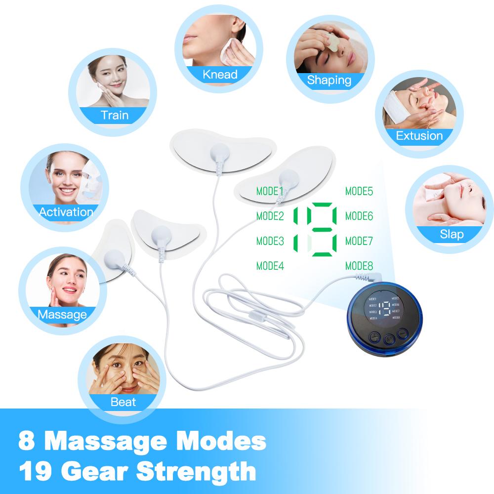 Neck Massager Mini Portable EMS Electric Cervical Massage Patch Pulse Body Muscle Stimulator Pads Relieve Fatigue Relax Tool