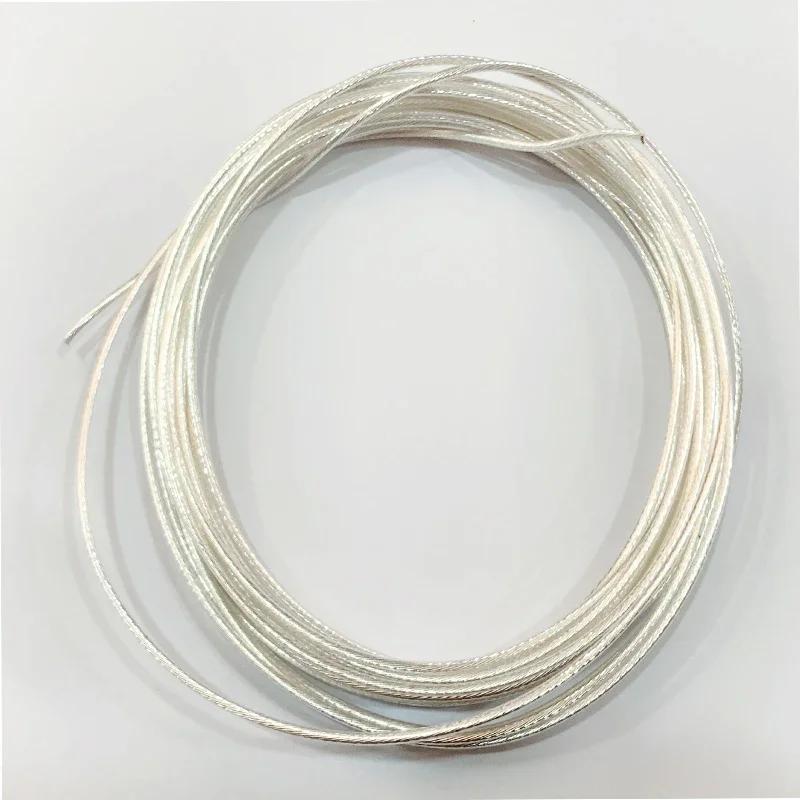 

1pcs 5M Silver Plated OCC FEP Wire High Purity OFC Copper Cable Hi-Fi Audio AMP Speaker DIY 14/16/18/19/20/22/23/24/26AWG 26AWG