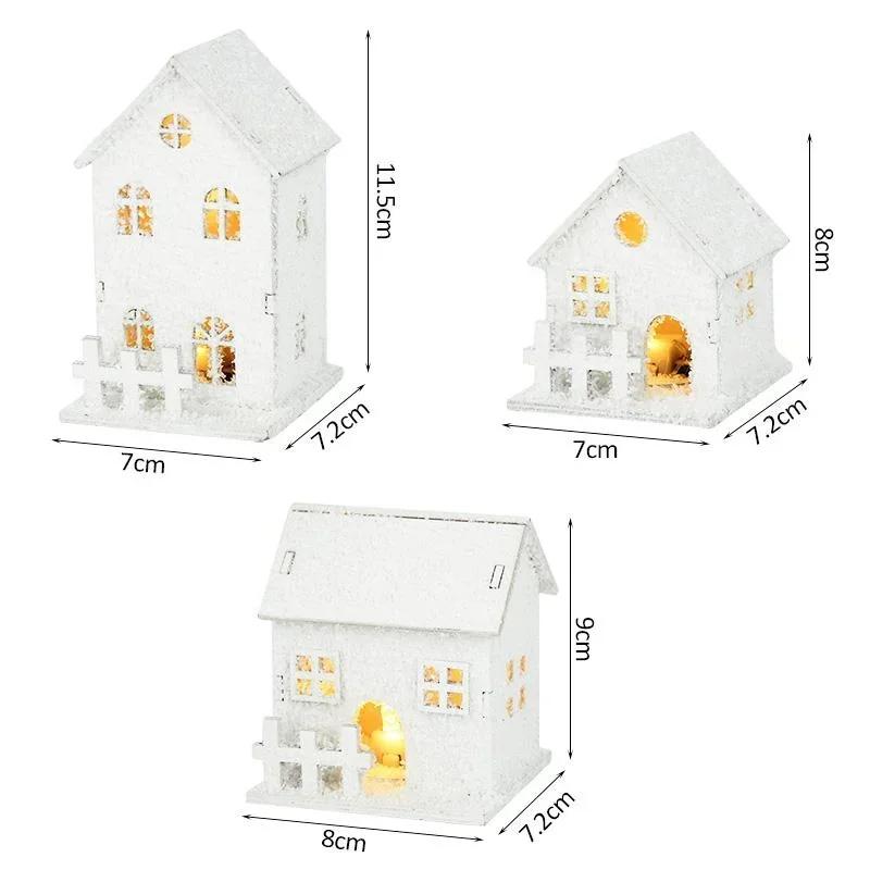 Christmas Decoration with LED Lights Snowflakes Shining and Christmas Decorations for A Small House