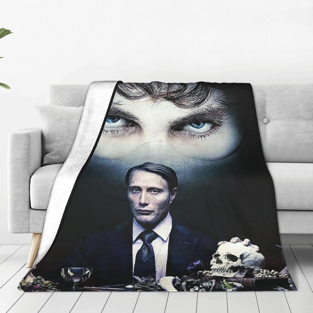 Hannibal Mads Mikkelsen Horror Movie Merch Blankets Fleece Sofa Throw Blanket for Couch Bedding Outdoor Throws Bedspread Quilt