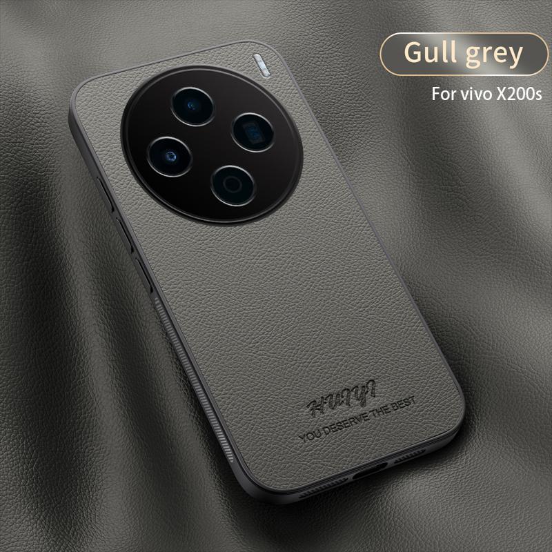 Leather Case for Vivo X200s 5G X 200S Car Magnetic Holder Wireless Charging Silicone Hard Shockproof Phone Cover vivoX200s Shell