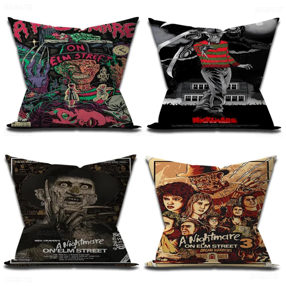 Nightmare Elm Street Freddy Kissen Anime Kissen Sofa Bett Kopfkissenbezug Kissenbezug 45x45 cm Mode