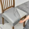 1pc PU Leather Chair Cover Waterproof Dining Chair Seat Slipcovers Elastic Upholstered Seat Cover Furniture Protector Kitchen