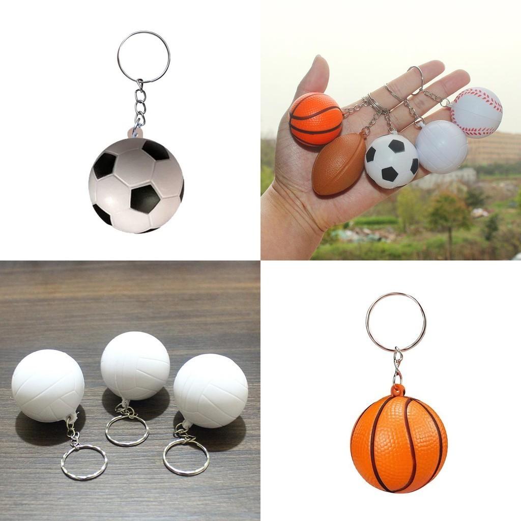 Trending Pu Basketball Keychain Foam Soccer Kids Sports Toy Decorative Pendant Activity Small Gift