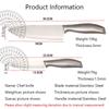 2pcs Stainless Steel Kitchen Knife Slicing Knife Fruit Paring Knife Multi-purpose Knife