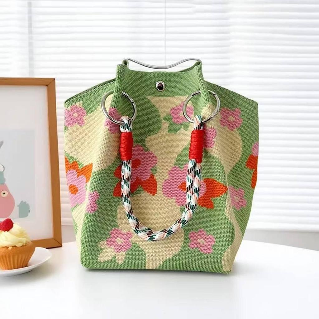 2025 Niedliche Tier Strickhandtasche - Damen Tragetasche mit großem Fassungsvermögen für Arbeit & Ausflüge