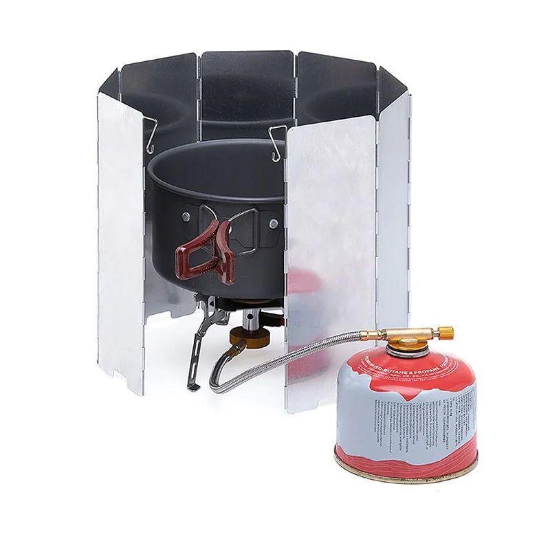 Folding Camping Stove Windscreen | Lightweight Outdoor Heat Shield for Picnics