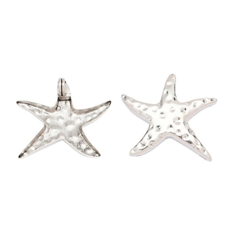 Five-pointed Star Pendants DIY Necklace Bracelet Earrings Setting Pendant for Jewelry Making Findings Vanlentines Gift
