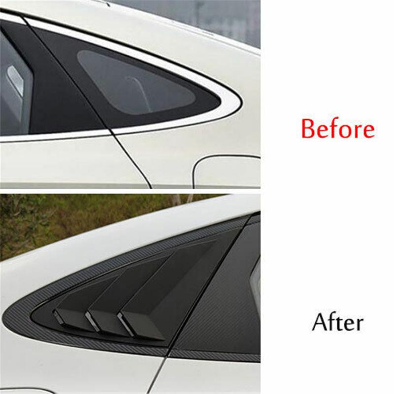LH+RH Rear Side Window Vent Cover Trim For 2020-2023 Hyundai Sonata Matte Black