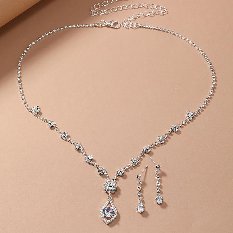 

3 шт. Свадебный комплект из ожерелья и сережек для женщин с кисточками и чокером