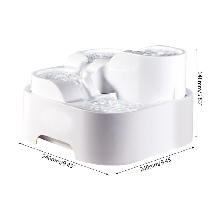 Cats Fountain 67oz Drinking Water Bowl Dog Water Dispenser 4 Layer Filtered