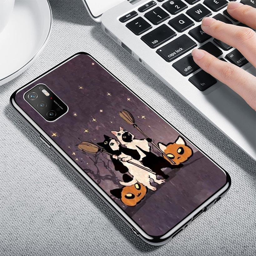 Witch And Cat Colorful Cute Case Phone Cover for Xiaomi Redmi Note 10 9 9S 8 8T 7 5 Pro Mi 12T 11T 10T 9T 12 11 Lite A3 A2 Trend