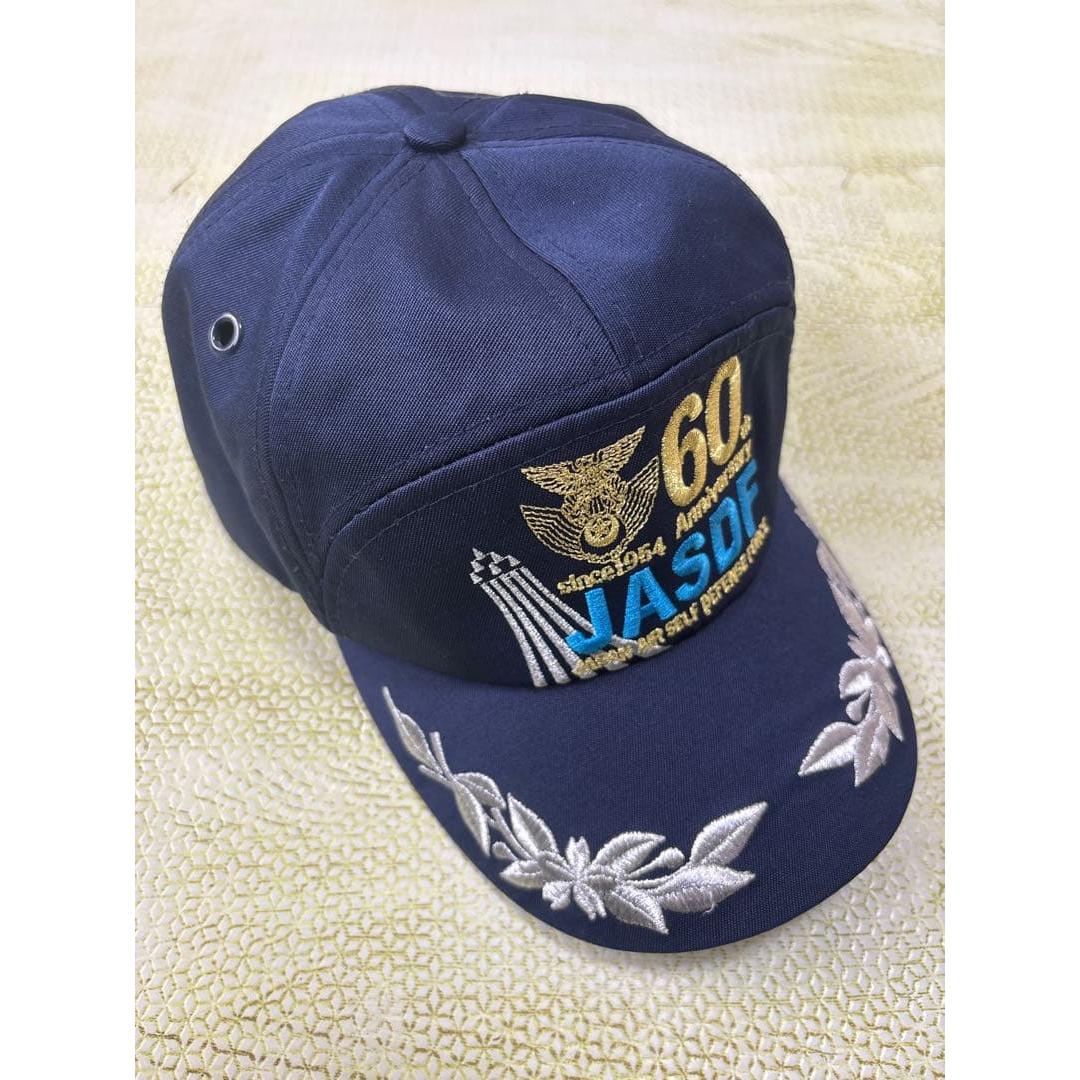 Used Air Self-Defense Force JASDF 60th Anniversary Cap (Embroidered) Navy