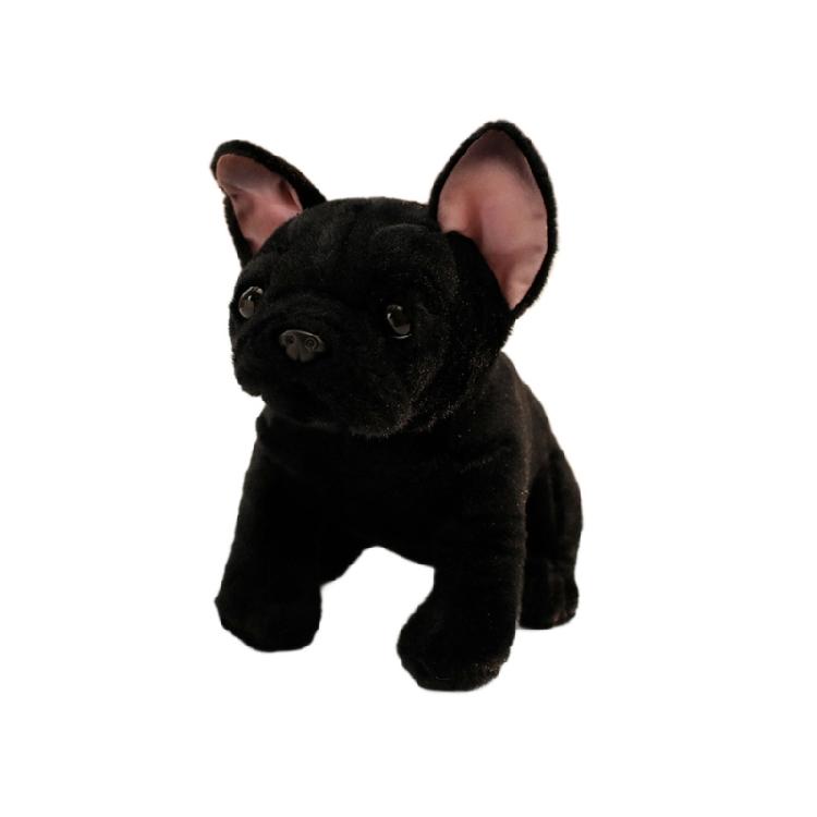 Simulation Bulldog Stuffed Animals Plush Toy PP Cotton Life Like Dog Cuddle Toy For Home Car Decoration Travel Companion