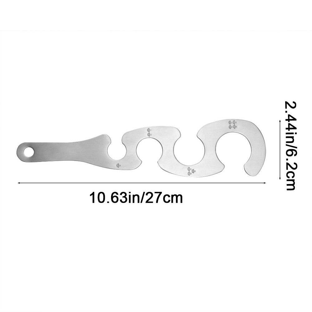 4 Holes Spaghetti Measurer Stainless Steel S Shaped Pasta Measuring Scale Portable Easy Clearing Spaghetti Measuring Tool