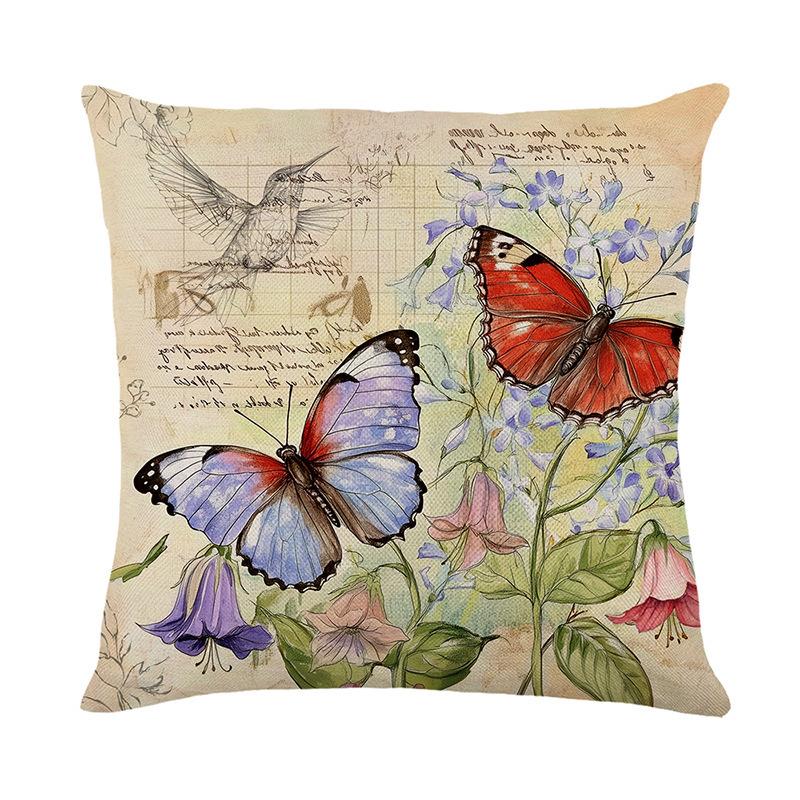 Vintage Flower And Bird Pillows, Sofa Cushions, Living Room Decorations, Pillowcases
