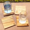 Arte Legno Altereno Wooden Coasters, Stylish Tabletop Trays, Set of 4 (Square)