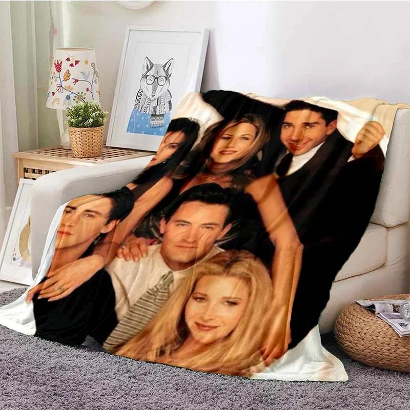 Cozy F-Friends Comedy Movie Characters Flannel Blanket for Beds Room Decoration Picnic - Customizable Gift Blanket