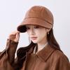 Directly from the manufacturer Winter velvet warm retro leather cap Women's versatile face small ladies hat