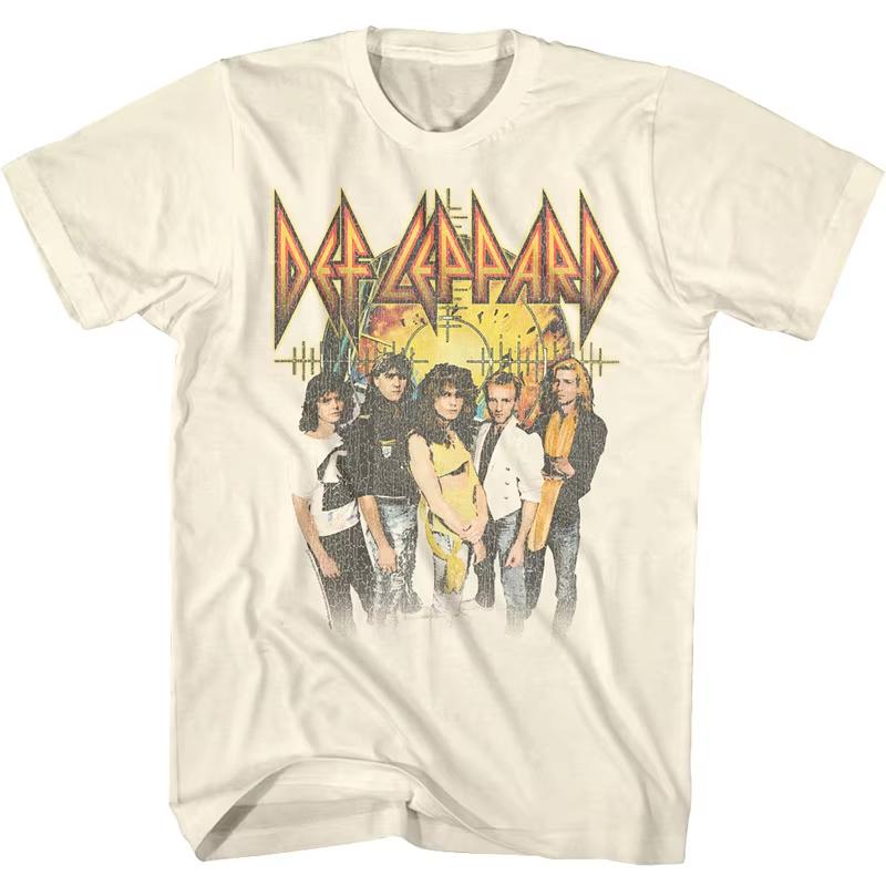 2026 Hard Rock Band Def Leppard Grafica Stampa Poster Classico Magliette Uomo Donna Moda Accessori Magliette Casual Top Oversize