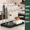 Drainage Tray Dishcloth Towel Holder Countertop Design Multifunctional Drying Rack  Home Kitchen