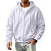 Men's Color Zip Up Hooded Sweatshirt for Winter