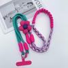 Universal Cartoon Flower Phone Lanyard Durable Crossbody Long Rope Adjustable Neck Strap for Outdoor Activities Gift