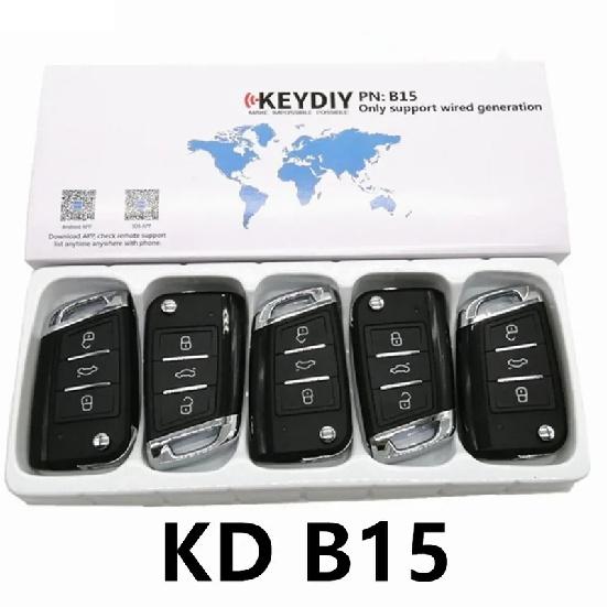 5pcs KD B15 Universal Remote Key 3 Buttons for Volkswagen Style Keydiy B Series Car Key for KD900 Kd-x2 KD Mini Key Programmer