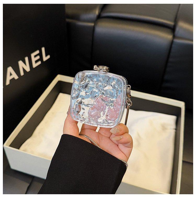 Acrylic box shoulder bag 2025 new fashion transparent jelly bag ins women's chain crossbody bag