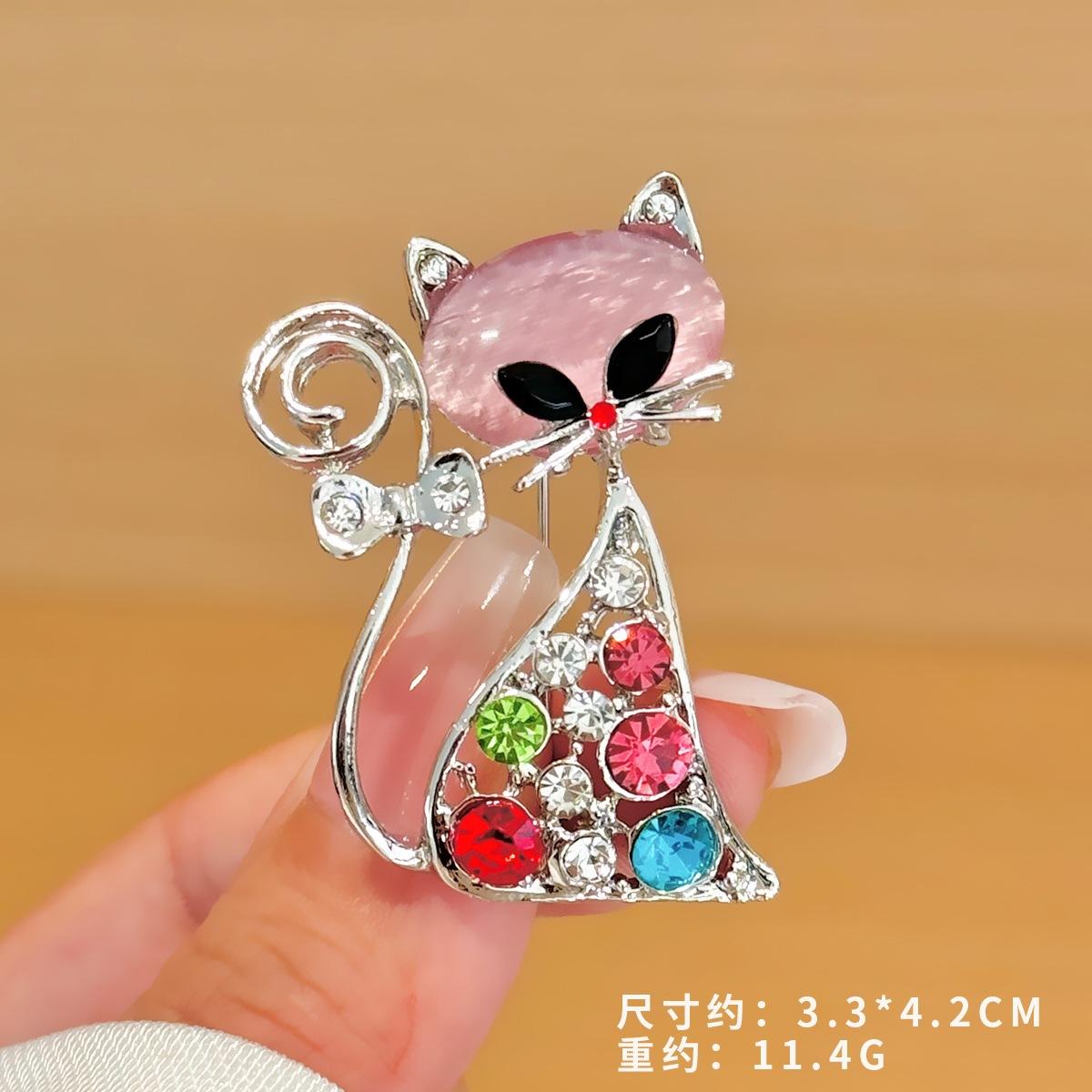 

Милая брошь в виде кошки для женщин с высоким чувством индивидуальности, капающее масло для котенка, корсаж, аксессуары для костюма