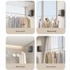 Gun Gray Retractable Invisible Clothesline for Indoor, No-Punch Installation; Ideal for Bathroom or Balcony.